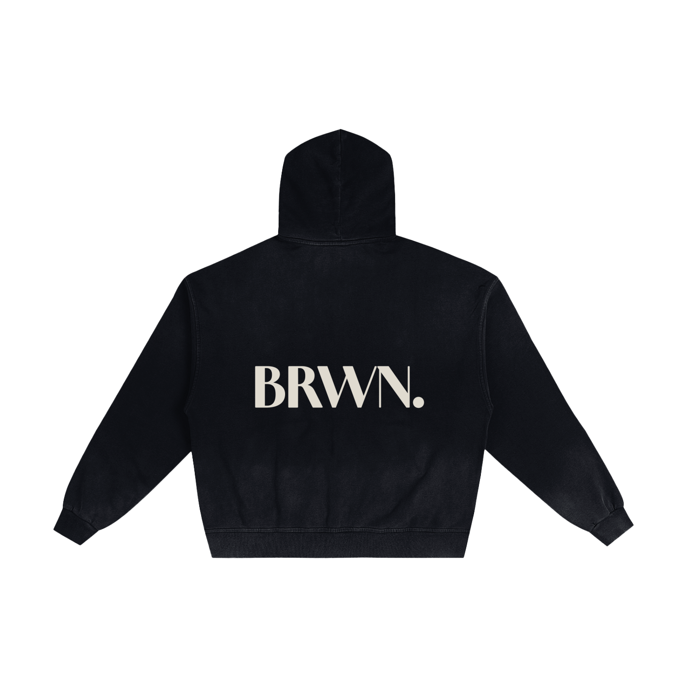 BRWN. Hand-Frayed Sunfade Zip Hoodie