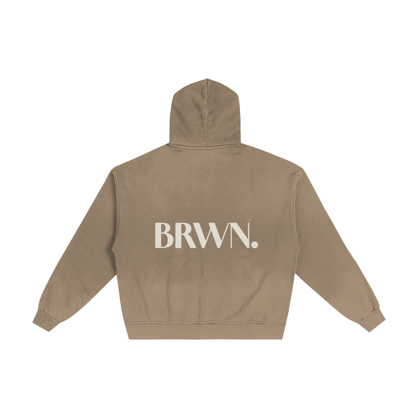 BRWN. Hand-Frayed Sunfade Zip Hoodie