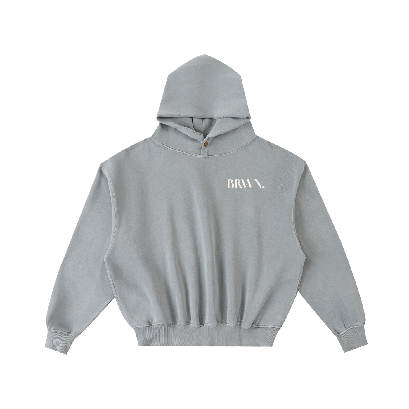 Frayed Enzyme Washed Fleece Hoodie
