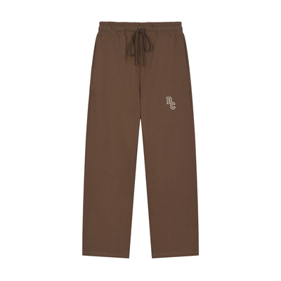 Solid Color Straight-Leg Sweatpants