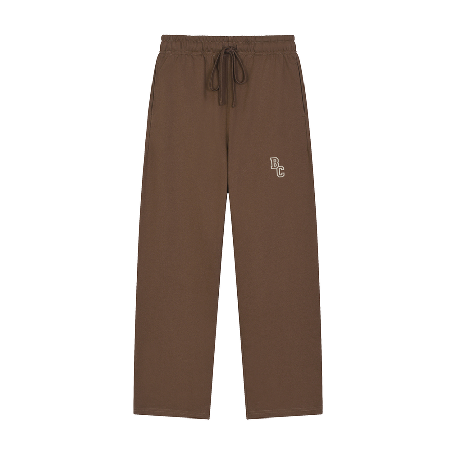Solid Color Straight-Leg Sweatpants