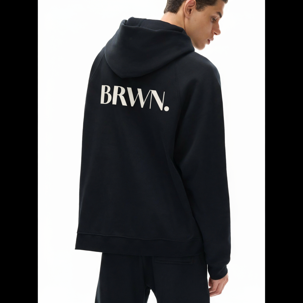 BRWN. Essential Raglan Sleeve Fleece Hoodie