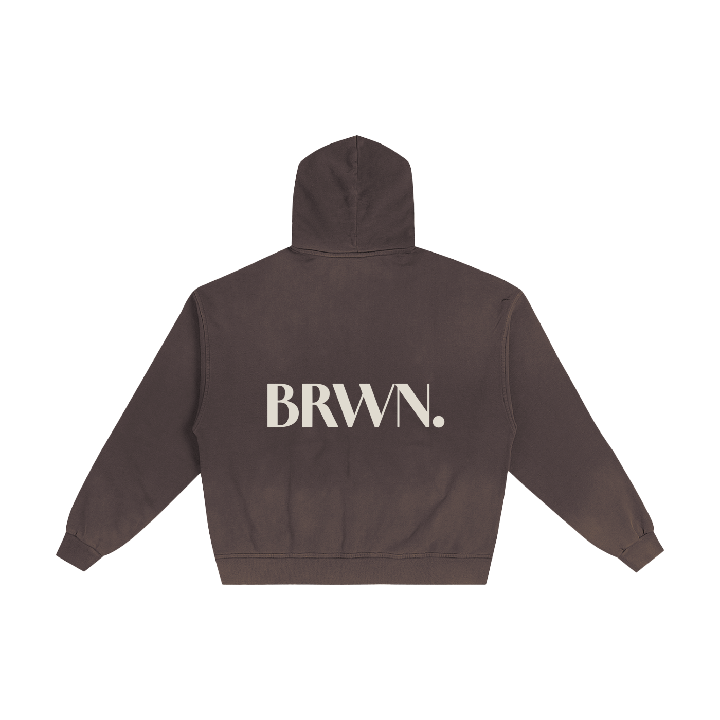 BRWN. Hand-Frayed Sunfade Zip Hoodie