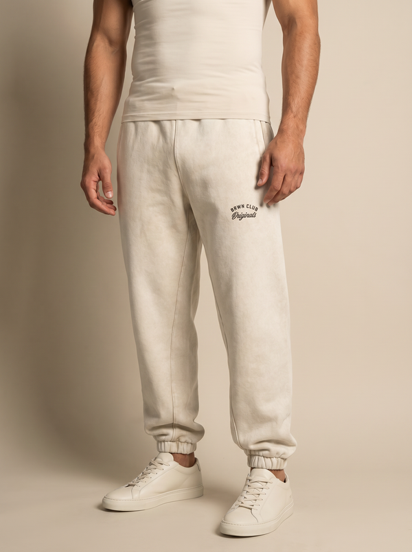 Originals Fleeced Jogger Sweatpants — detail shot, Stone Beige