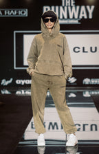 BRWN CLUB runway — Look 06, The Washed Olive Set