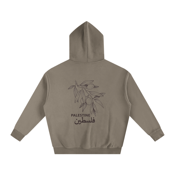 BRWN Runway Fleece Hoodie in Olive