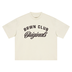 Originals Boxy Oversized T-Shirt — product mockup front, Stone Beige