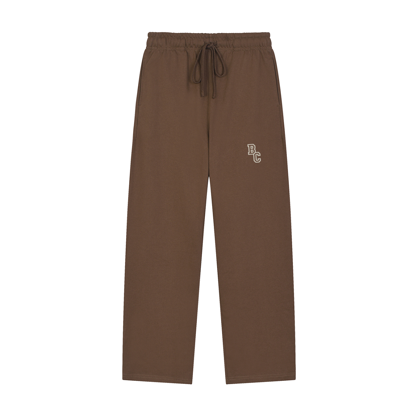 BRWN Club Straight Leg Trousers in Coffee