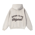 Originals Snow Wash Fleece Hoodie — product mockup back, Stone Beige
