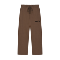 BRWN Solid Coffee Straight-Leg Sweatpants