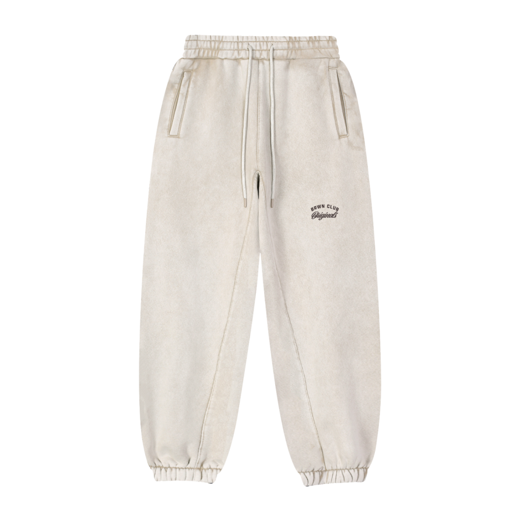 Originals Fleeced Jogger Sweatpants — product mockup with BRWN CLUB Originals logo