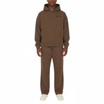 BRWN Solid Coffee Straight-Leg Sweatpants