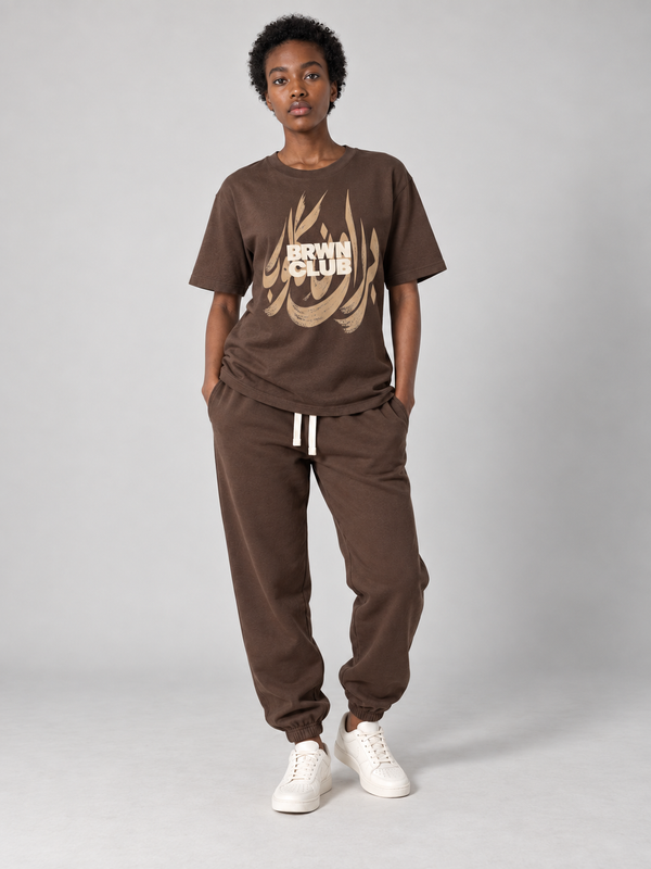 Script Oversized T-Shirt — front styling view