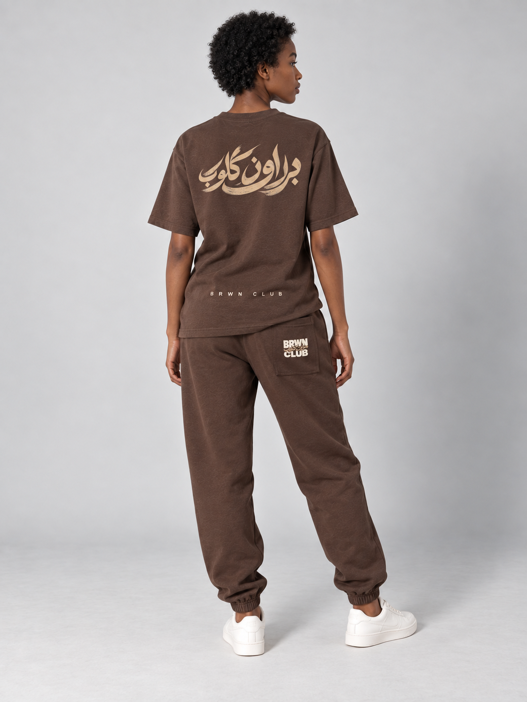 Script Oversized T-Shirt — back styling view