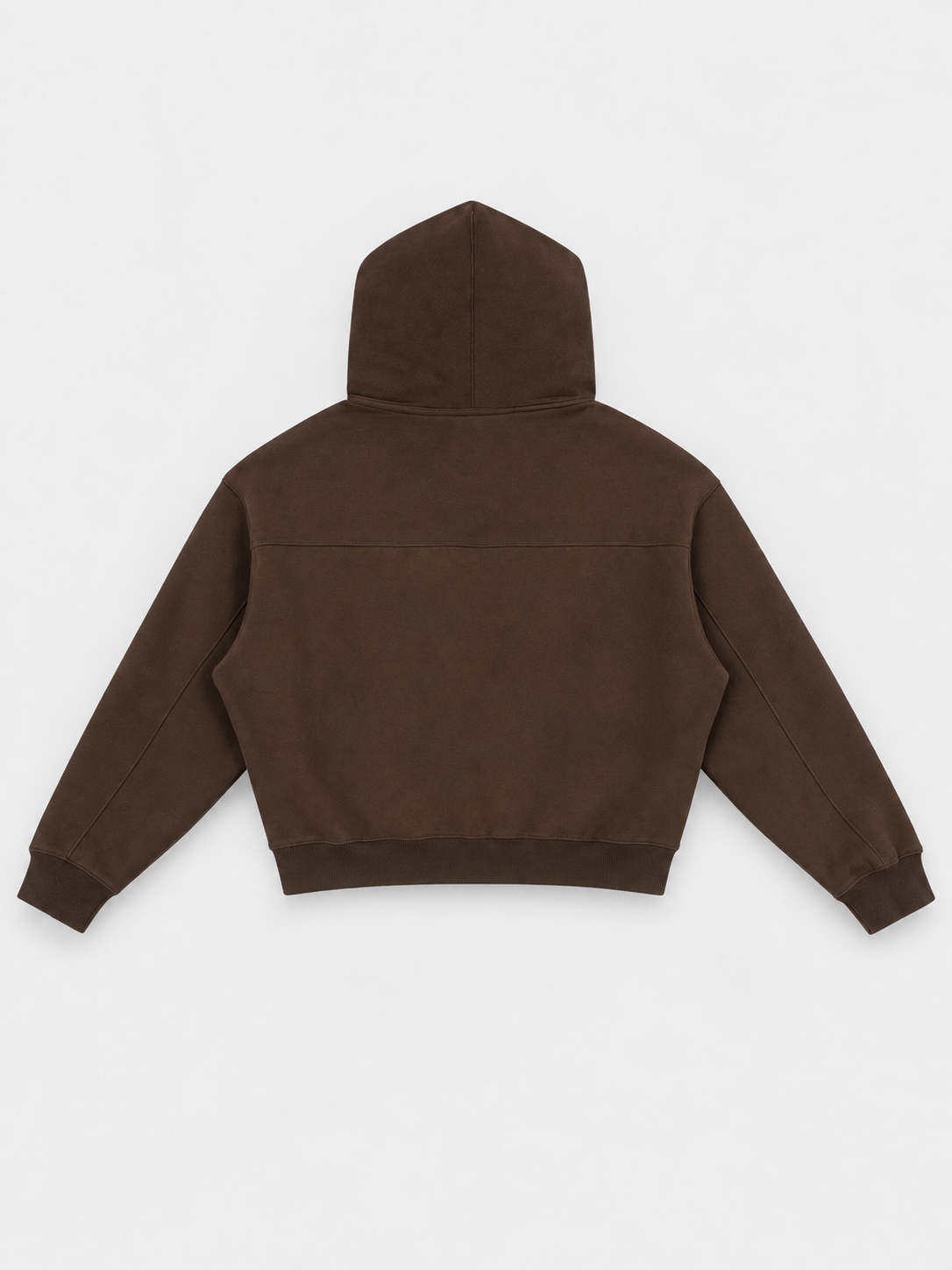 Signature Boxy Zip-Up Hoodie — back flat lay