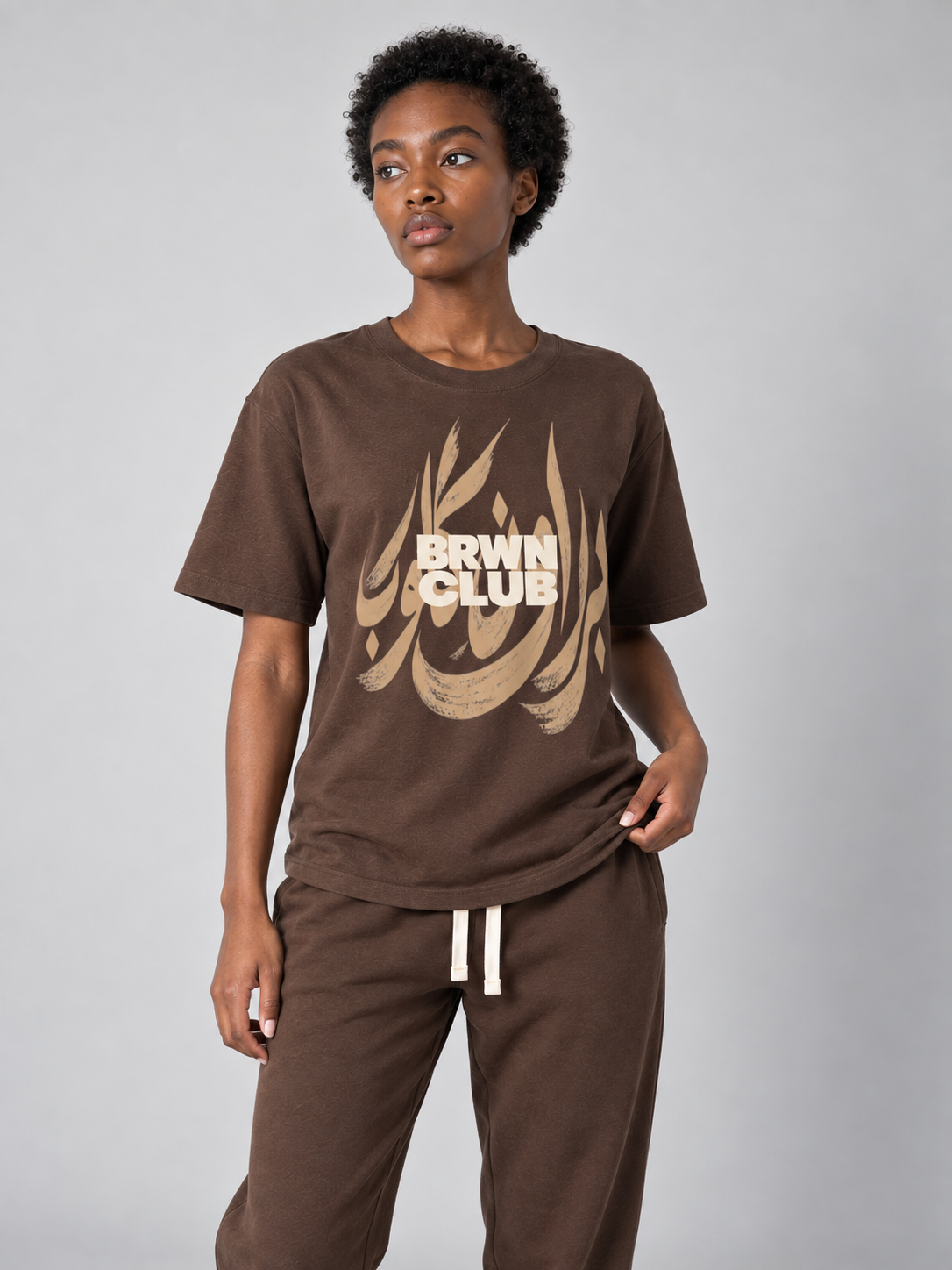 Script Oversized T-Shirt — garment close-up
