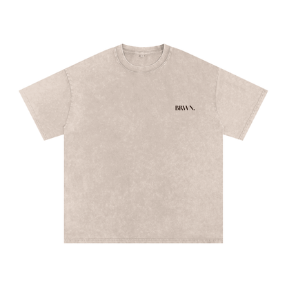BRWN Snow Washed Oversized Cotton T-Shirt