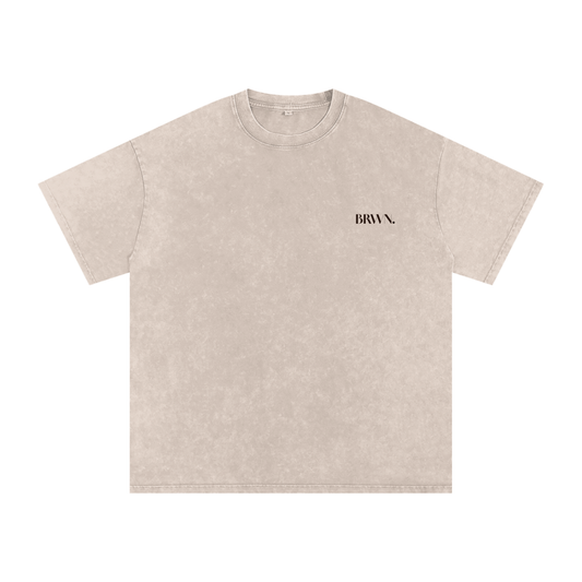 BRWN Snow Washed Oversized Cotton T-Shirt