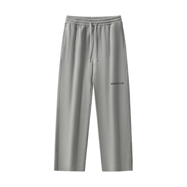 BRWN Runway Mist Washed Joggers in Light Grey