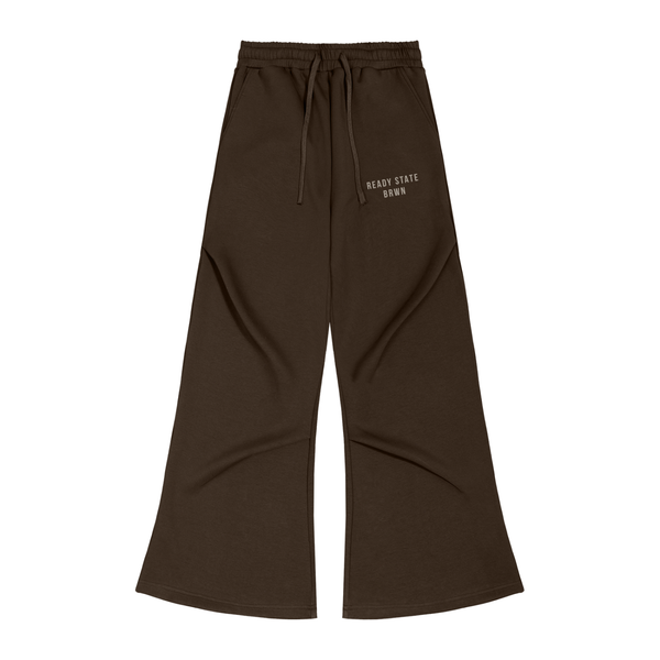 BRWN Ready State Wide Leg Trousers in Brown