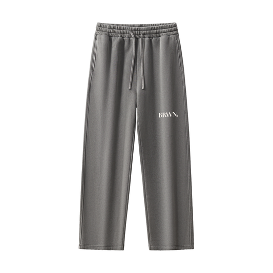 Frayed Enzyme Washed Fleece Sweatpants