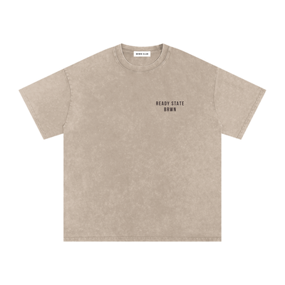 Snow Washed Oversized Cotton T-Shirt