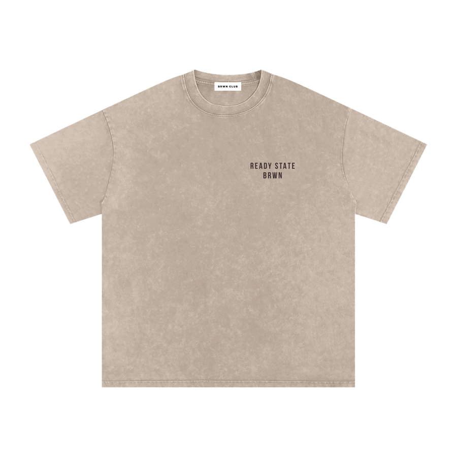 Snow Washed Oversized Cotton T-Shirt