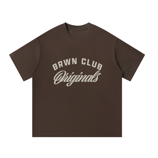 Originals Oversized T-Shirt — product mockup front, Espresso