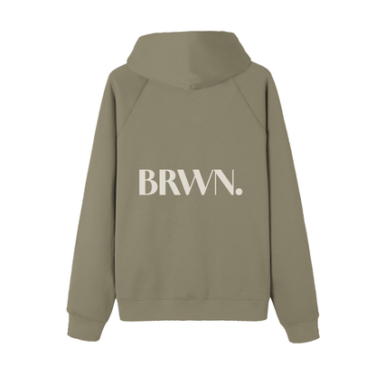 BRWN. Essential Raglan Sleeve Fleece Hoodie