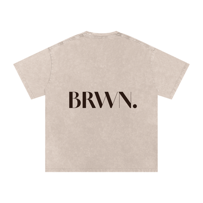 BRWN Snow Washed Oversized Cotton T-Shirt