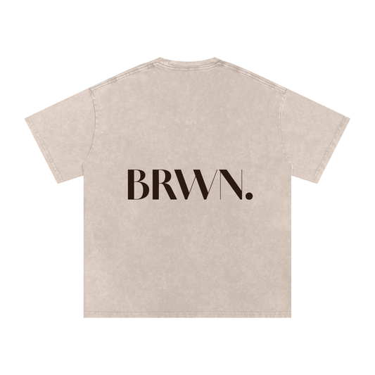 BRWN Snow Washed Oversized Cotton T-Shirt