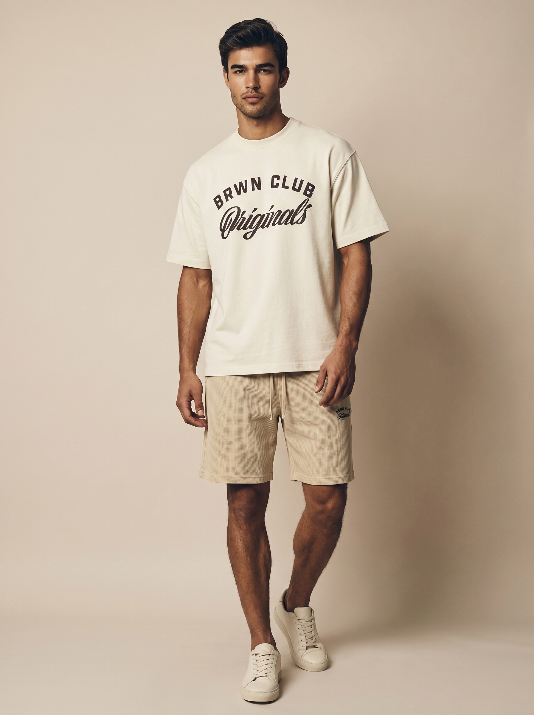 Originals Boxy Oversized T-Shirt — full body worn with shorts