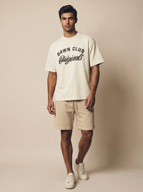 Originals Boxy Oversized T-Shirt — full body worn with shorts